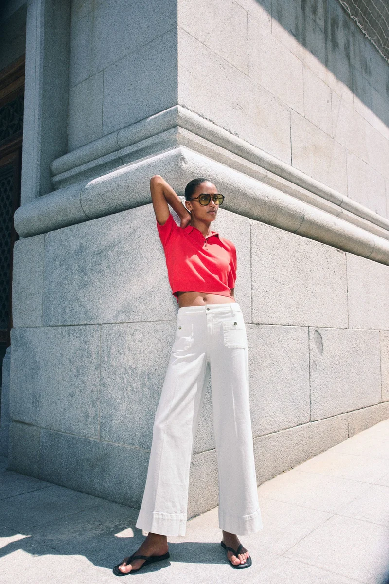 H&M Wide High Ankle Jeans