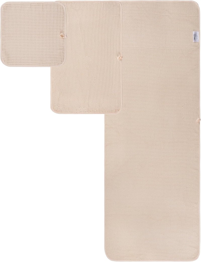 Polyte Oversize, 60 x 30 in., Quick Dry Lint Free Microfiber Bath Towel Set, 6 Piece (Waffle Weave) - Image 2