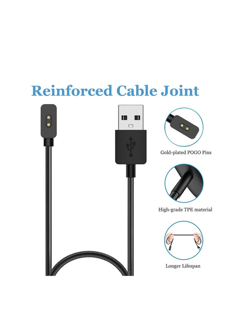 1Pack Charger Compatible with Redmi Watch 5/4/Xiaomi Smart Band 9/9 pro/8/8 Pro/Active, Magnetic USB Charging Cable 3.3ft/1m, Replacement Charging Cable Cradle Accessories fit XiaoMi Band 9, Black - Image 2
