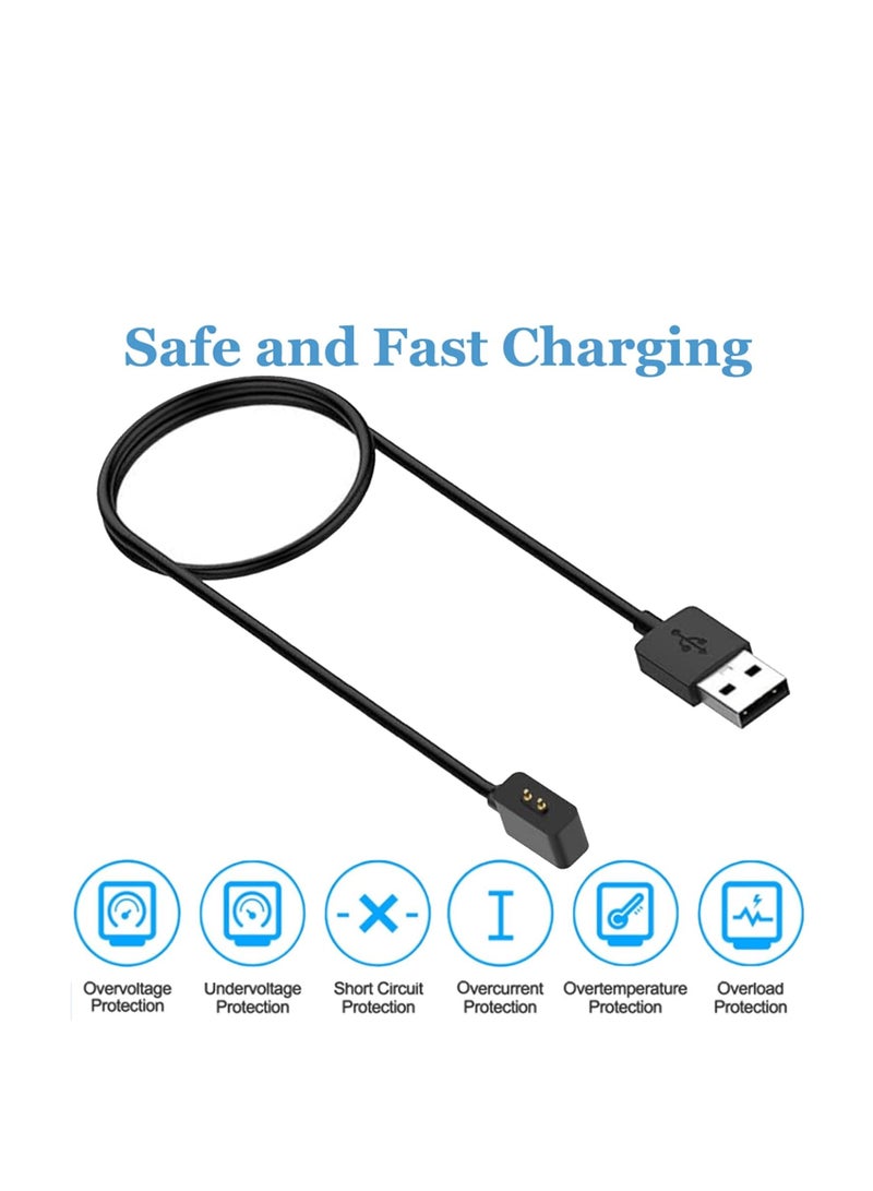 1Pack Charger Compatible with Redmi Watch 5/4/Xiaomi Smart Band 9/9 pro/8/8 Pro/Active, Magnetic USB Charging Cable 3.3ft/1m, Replacement Charging Cable Cradle Accessories fit XiaoMi Band 9, Black - Image 3