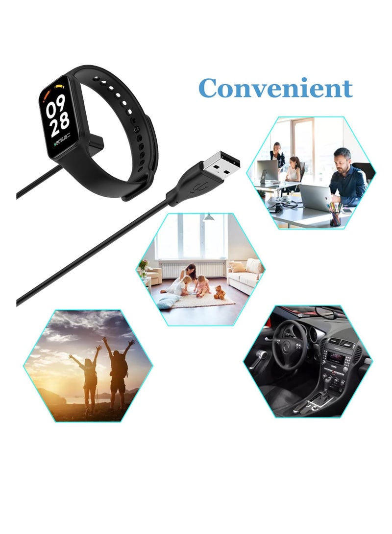 1Pack Charger Compatible with Redmi Watch 5/4/Xiaomi Smart Band 9/9 pro/8/8 Pro/Active, Magnetic USB Charging Cable 3.3ft/1m, Replacement Charging Cable Cradle Accessories fit XiaoMi Band 9, Black - Image 4