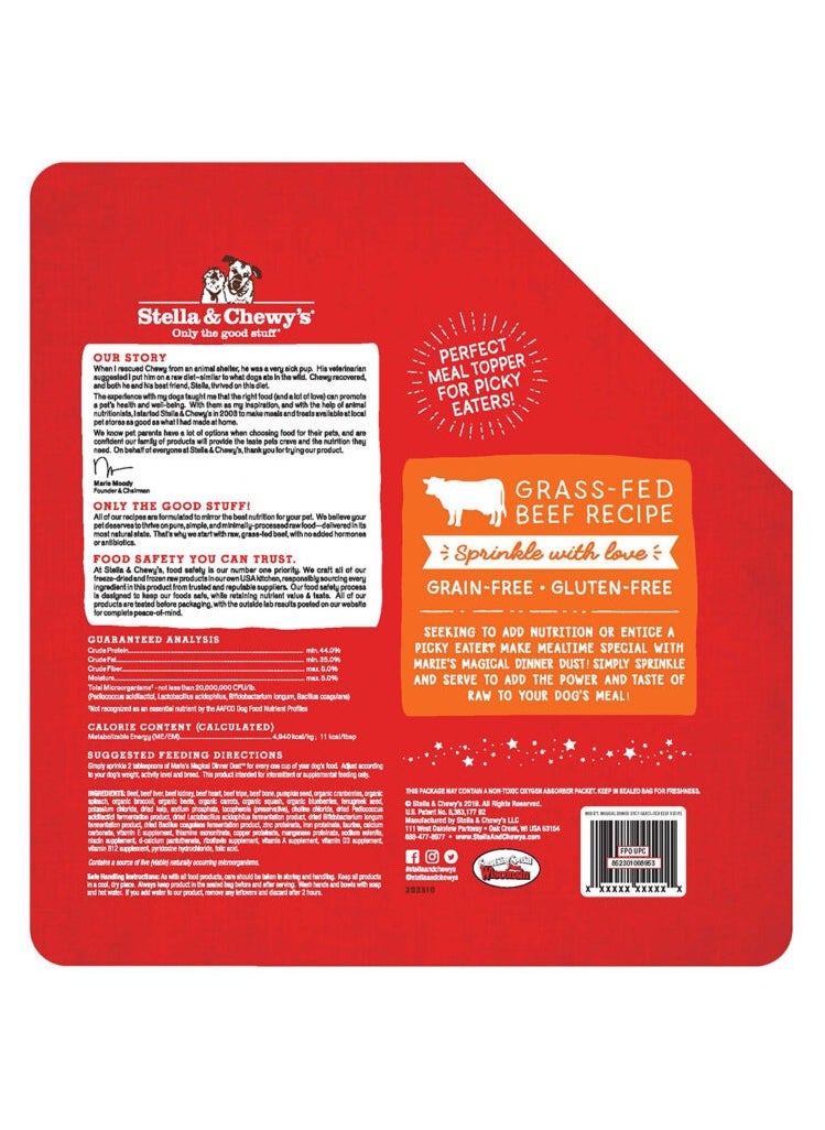 Stella & Chewys Stella & Chewy’s Marie’s Magical Dinner Dust for Dogs Grass-Fed Beef Recipe - 7oz  - Image 2
