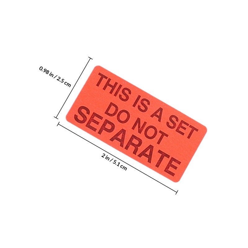 Fluorescent Red Warning Labels 2x2 Inch 500pcs Roll Permanent Adhesive Shipping Packaging Signs - Image 3