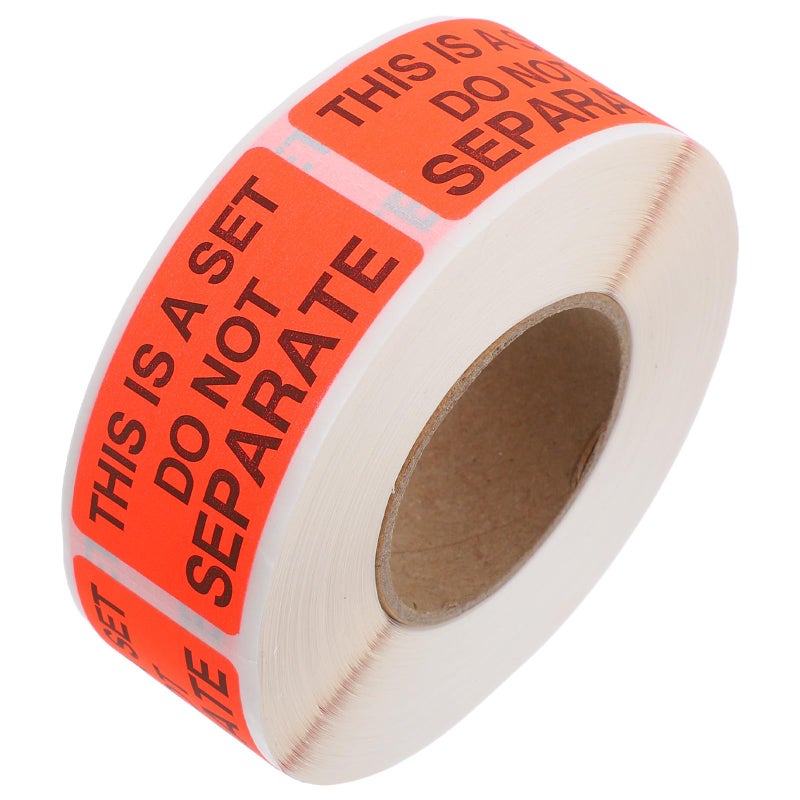 Fluorescent Red Warning Labels 2x2 Inch 500pcs Roll Permanent Adhesive Shipping Packaging Signs - Image 2