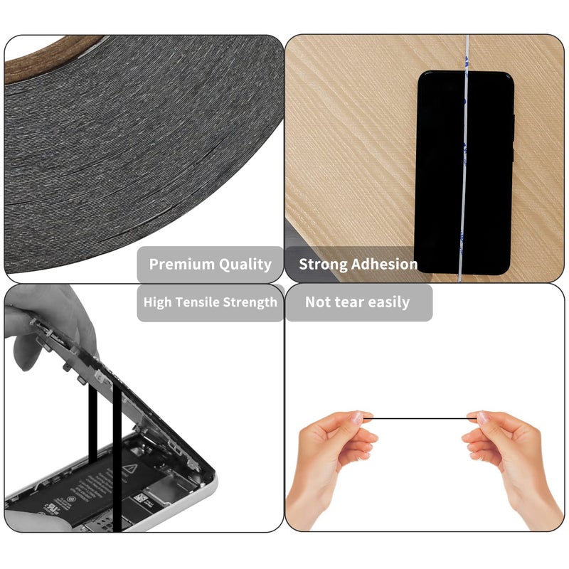 Kaisiking 5mm / 10mm x 50M Double Sided Adhesive Tape LCD Touch Screen Tape Phone Repair Tape with 1 Tweezers for Cell Phone, iPad, Tablets, Laptops, Camera, LCD Screen - Image 5