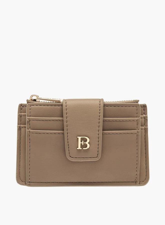 Flora Bella Solid Card Holder With Zip Closure