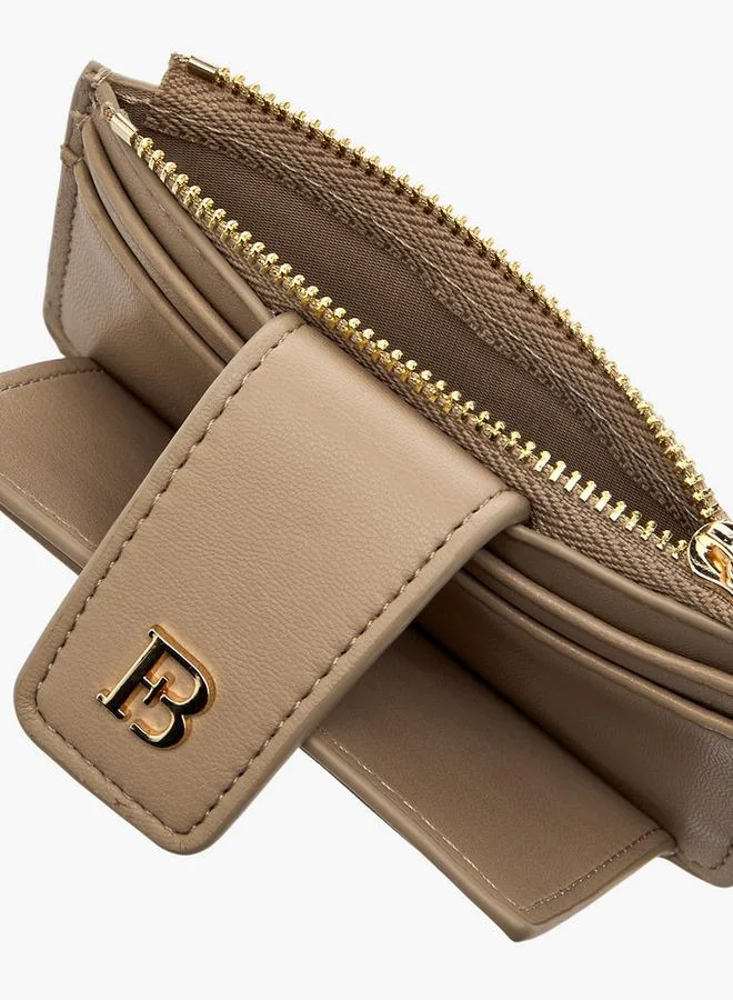 Flora Bella By Shoexpress TAUPE Flora Bella Solid Card Holder With Zip Closure for Women | Best Price UAE