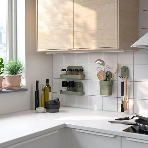 Ikea Öbonäs Suction Hook, Grey-Green, 7X11 cm