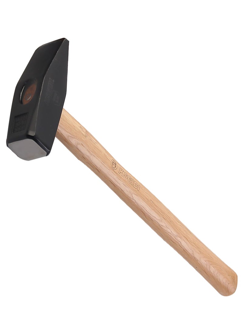 KSEIBI - Engineers’ Hammer with Long Wooden Handle and Black Forged Steel Head, Engineers Machinist Blacksmith Strike Club Hammer for Construction, Gardening, Land Management, Yard Work, and Outdoors - Image 1