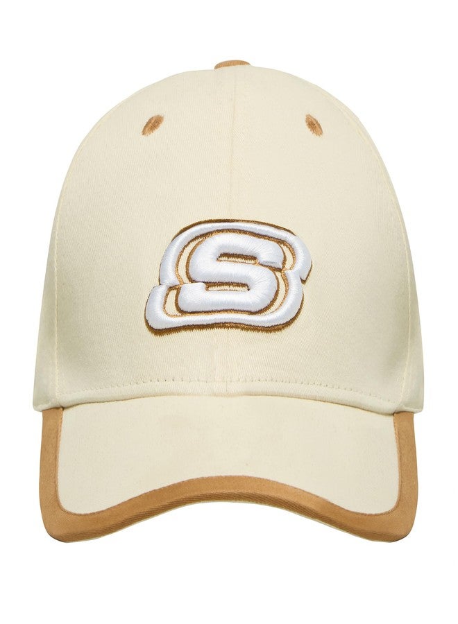 SKECHERS قبعة بيسبول للجنسين من سكيشرز (ZBB08ID-OWBR_أبيض فاتح/بني) - Image 1