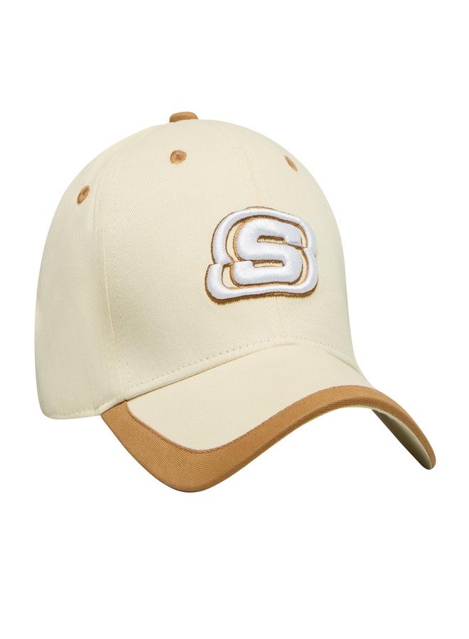 SKECHERS قبعة بيسبول للجنسين من سكيشرز (ZBB08ID-OWBR_أبيض فاتح/بني) - Image 2