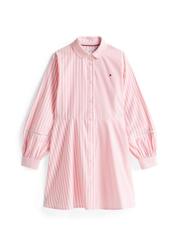 تومي هيلفيغر فستان قميص مخطط للأطفال - Image 4