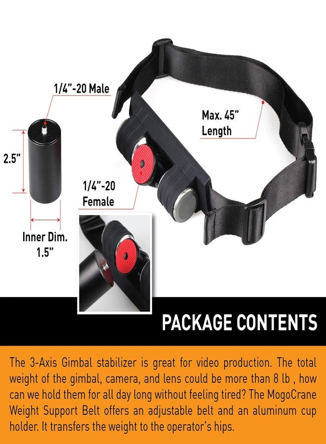 MoGoPod Kamerar Mogo Crane Belt Kit, Weight Support for Single Handed Gimbal Stabilizer, DJI Ronin-S, Zhiyun Crane 2 - Image 5