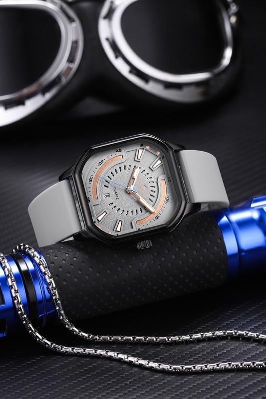 Daniel Hechter Paris Rivoli Collection Modern Analog Watch for Men with Octagon Dial and Silicon Band-DHM1003 - Image 3