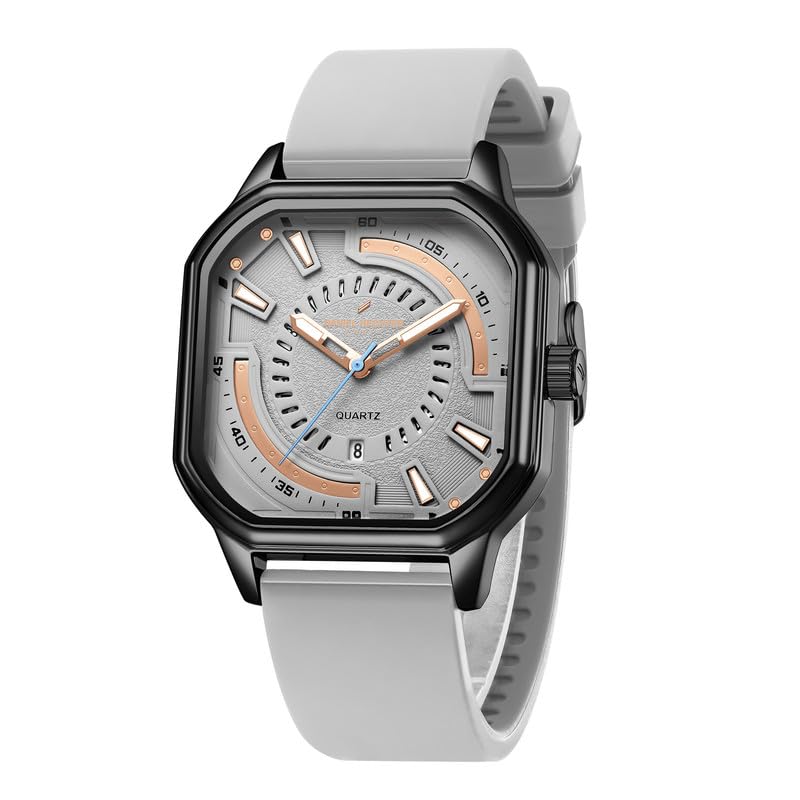 Daniel Hechter Paris Rivoli Collection Modern Analog Watch for Men with Octagon Dial and Silicon Band-DHM1003 - Image 1