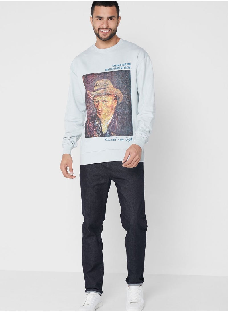 APOH - Graphic Design Drop Shoulder Sweatshirt - Image 1