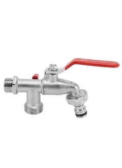 NIBEMINENT 1 In 2 Out Watering Flowers Outdoor Faucet Heatproof Antifreezing Faucet Copper Gardening Faucet  - Image 4