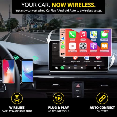 CRUST AutoLink W30 Wireless CarPlay & Android Auto Adapter Receiver | Wired to Wireless | BT 5.4 + Dual-Band Wi-Fi | Metal Body | for Cars with OEM Wired CarPlay/Android Auto | Car Accessories 2025 - Image 2