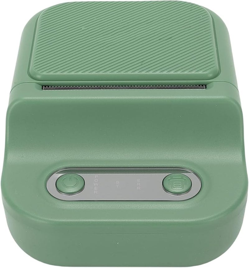 Mini Label Printer Pocket Thermal For iOS Kids Learning Photos Lists Templates Green - Image 1