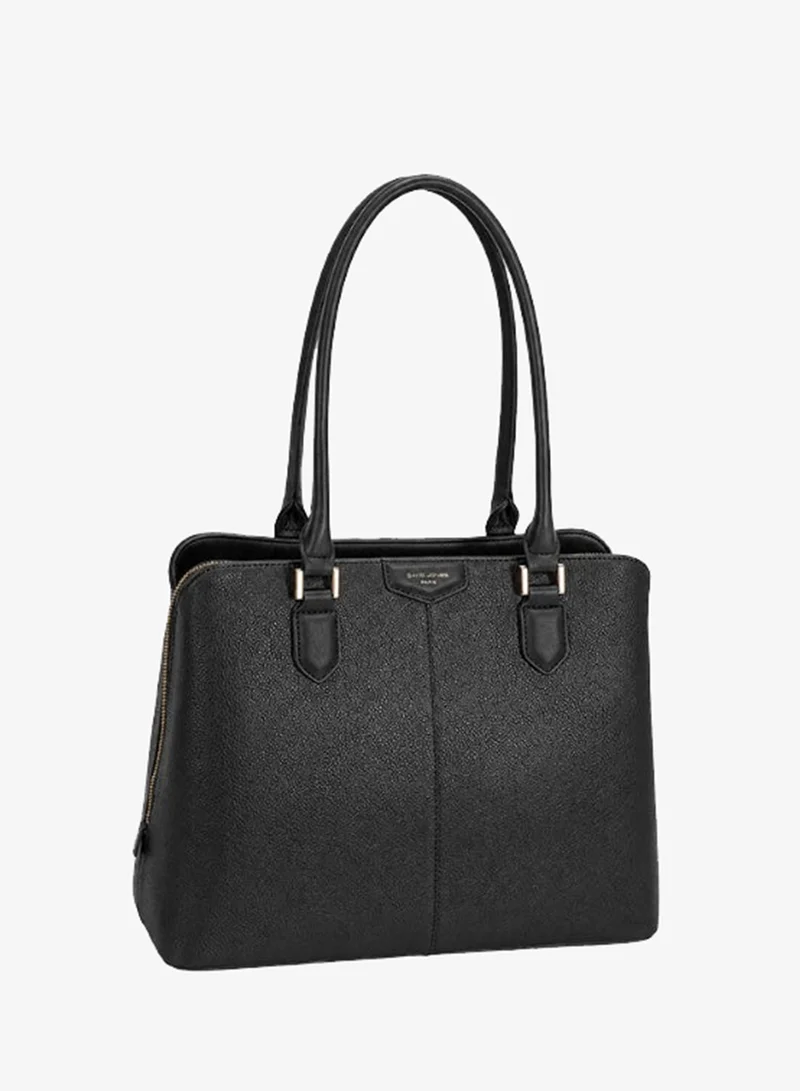 David Jones office leather bag- Large size Structured faux leather bag for office, formal setting and meetings- Shopper style comfortable bag for everyday