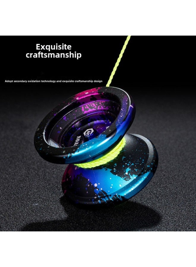 Sleep Yo-yo Fancy Children Yo-yo Game Professional Ice Spirit Super Long Yoyo Ball-Color:Sun Black Blue Powder-Specifications:Ball + 10 Ropes + 10 Bead Bearings + Gloves - Image 5