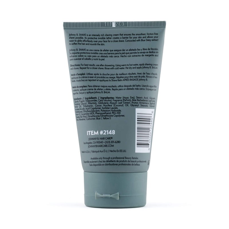 JOHNNY B. Professional Men's Shave Cream Tube 3.3 oz. - Image 4
