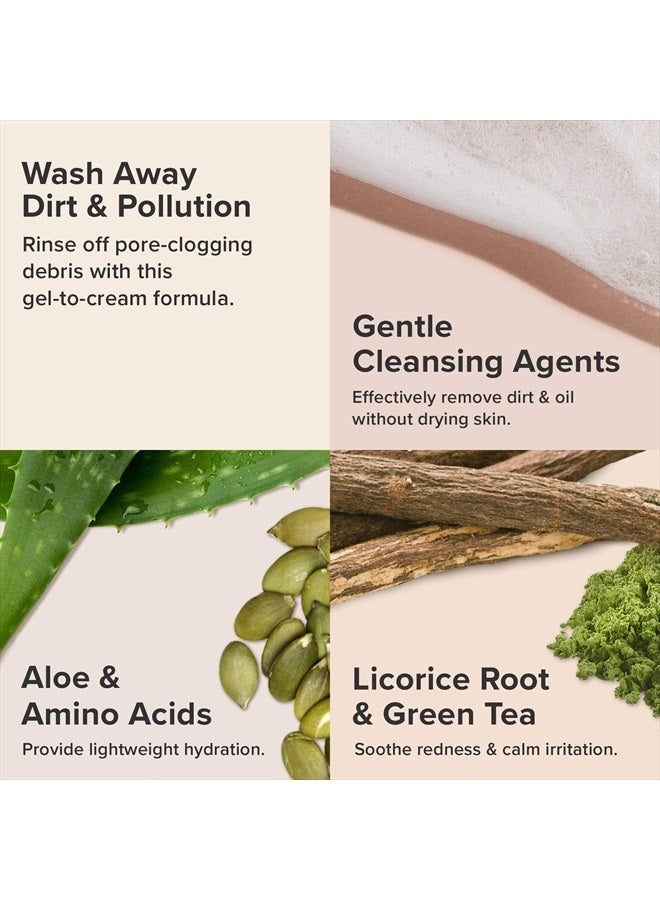 PAULA'S CHOICE DEFENSE Hydrating Gel-to-Cream Facial Cleanser with Green Tea, Licorice, Aloe & Soy, Anti-Pollution and Free Radical Damage Protection for All Skin Types, 6.7 Ounce Bottle - Image 3