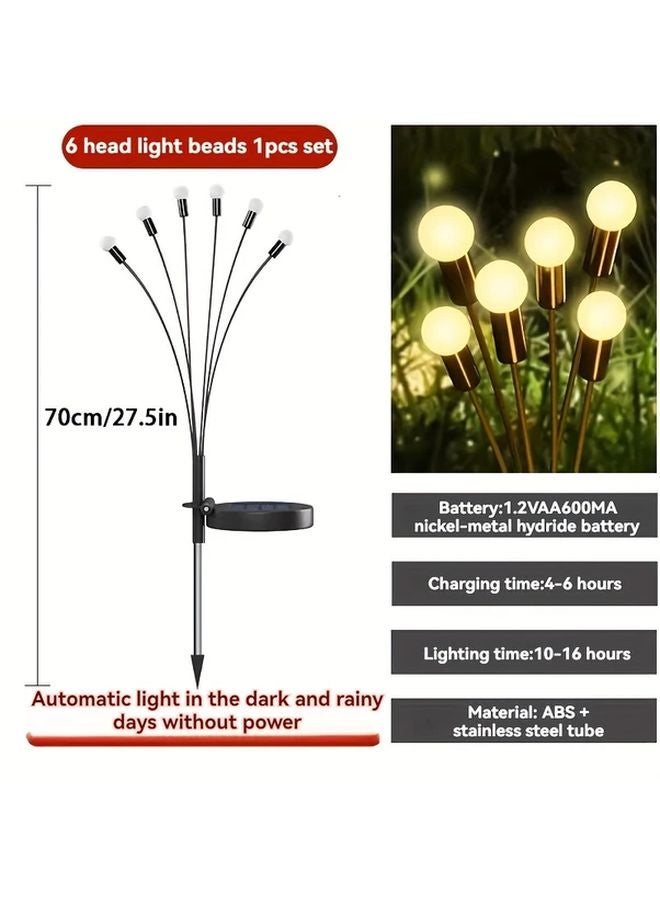 Solar Firefly Lights 6LED Warm White 2 Modes Outdoor Garden Decor - Image 3