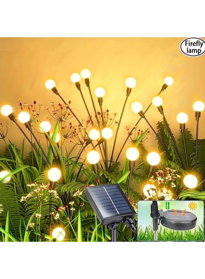 Solar Firefly Lights 6LED Warm White 2 Modes Outdoor Garden Decor - Image 1
