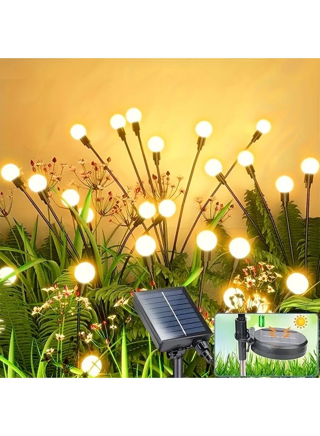 Solar Firefly Lights 6LED Warm White 2 Modes Outdoor Garden Decor - Image 2