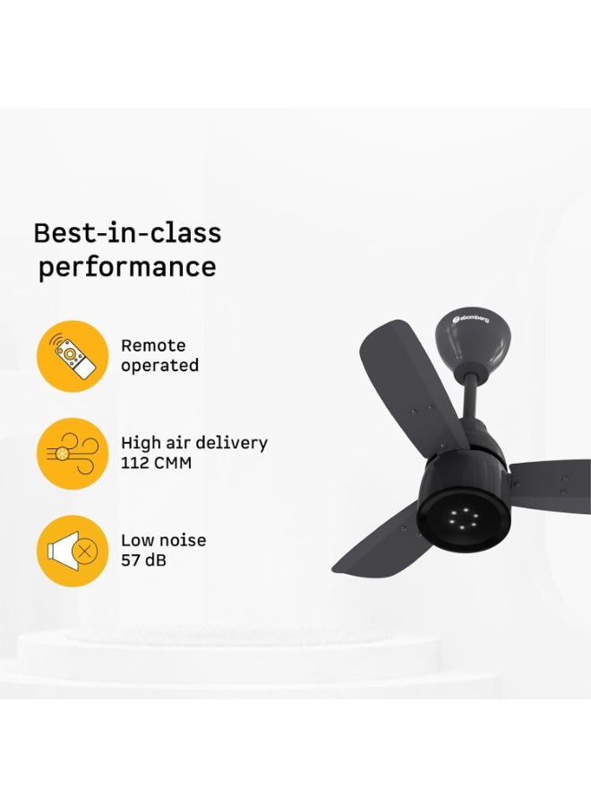 atomberg Renesa Enzel 600mm Newly Launched BLDC Ceiling Fan with Remote | BEE 5 star | High Air Delivery | LED Speed Indicator | Low Noise | Sleek Design | Power Saving | 3 Year Warranty | Pebble Grey - Image 4