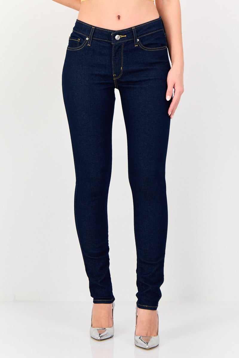 Levi's جينز ضيق للنساء قابل للتمدد، لون دنيم أزرق - Image 1