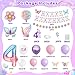 KISPATTI 4th Birthday Decorations for Girl 4 Year Old Bday Decor Girl Butterfly Bday Party Decor Pink and Purple Balloons Four Birthday Decoration - Image 4