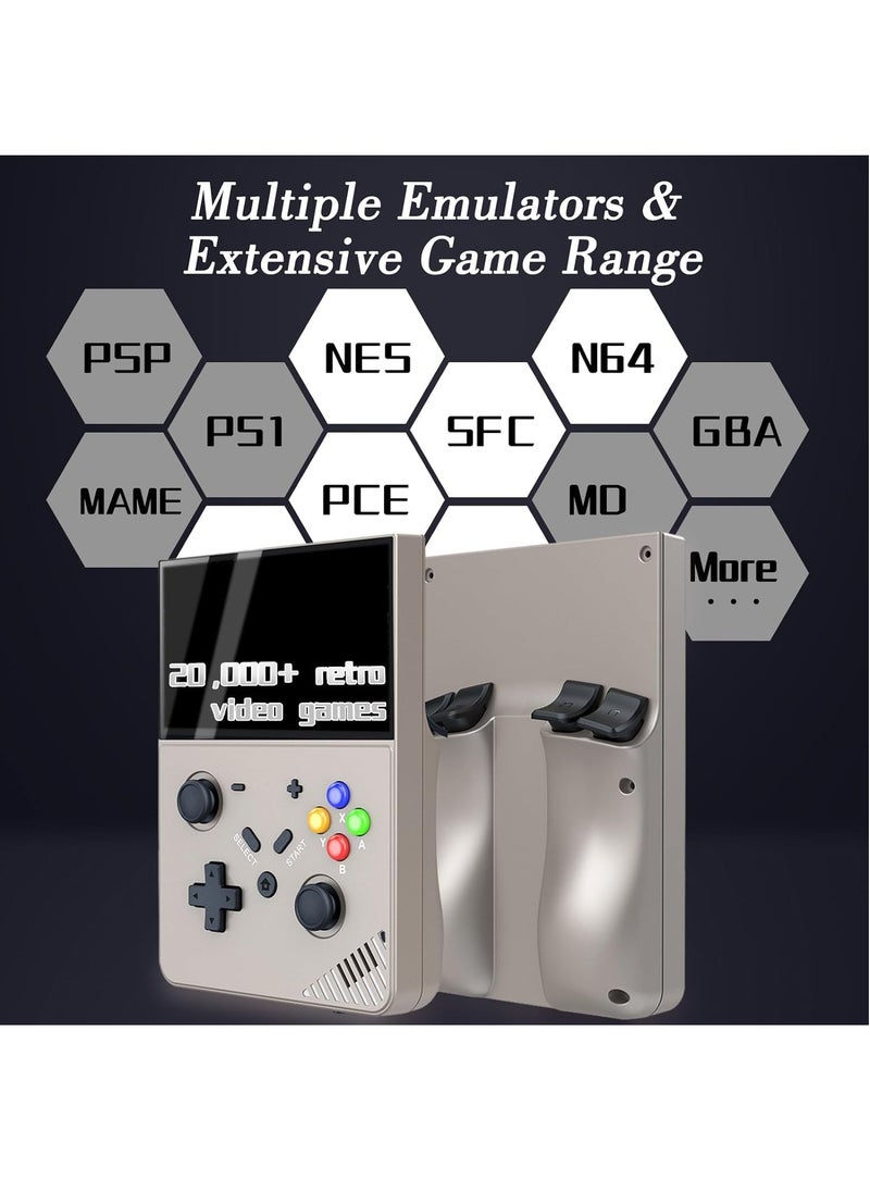 R43 Pro handheld game machine-4.3 IPS screen Android EmuELEC system game player Cortex-A17 CPU with 20000+ classic games (128G)