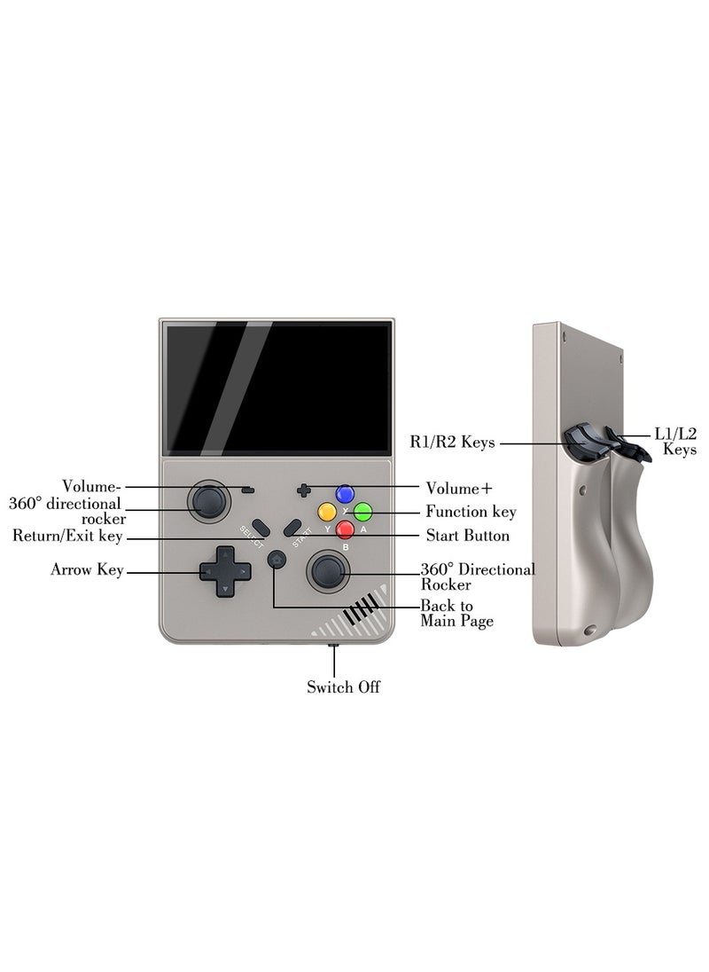 R43 Pro handheld game machine-4.3 IPS screen Android EmuELEC system game player Cortex-A17 CPU with 20000+ classic games (128G)