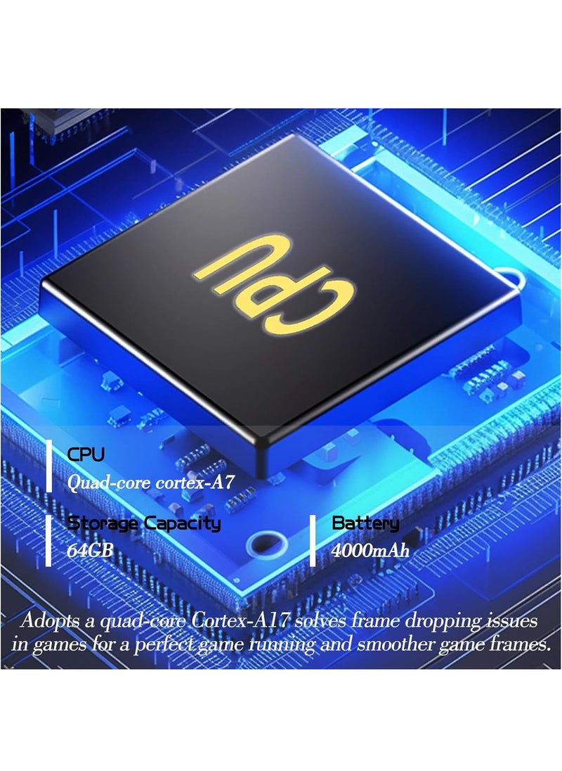 R43 Pro handheld game machine-4.3 IPS screen Android EmuELEC system game player Cortex-A17 CPU with 20000+ classic games (128G)