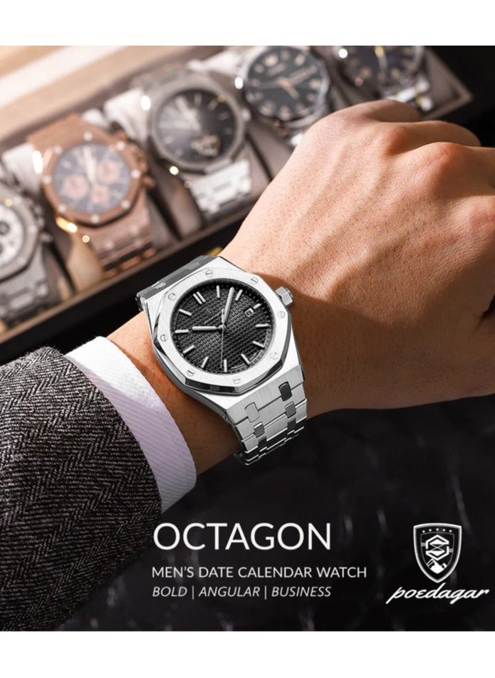 POEDAGAR Man Watch Waterproof Luminous Men's Watch Quartz，Men's Wrist Watches  - Image 5