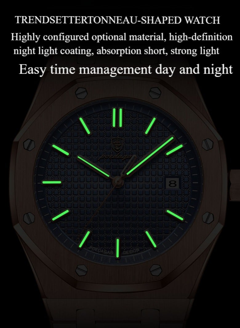 POEDAGAR Man Watch Waterproof Luminous Men's Watch Quartz，Men's Wrist Watches - Image 3