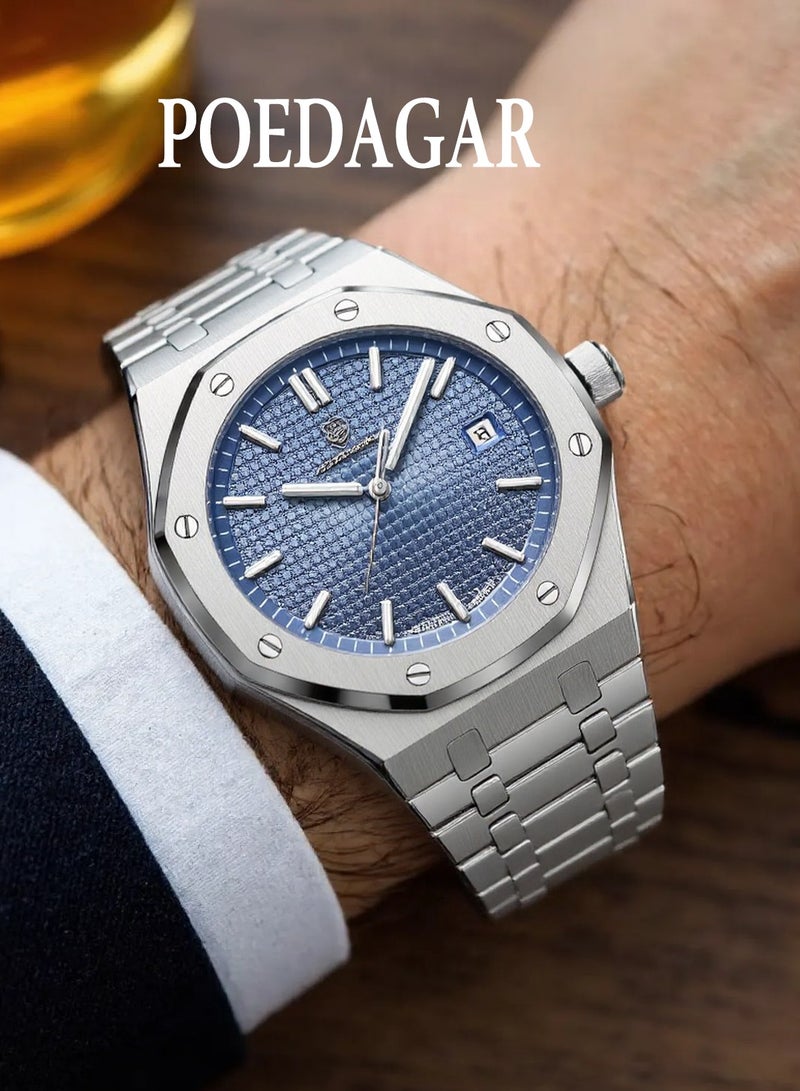 POEDAGAR Man Watch Waterproof Luminous Men's Watch Quartz，Men's Wrist Watches - Image 2