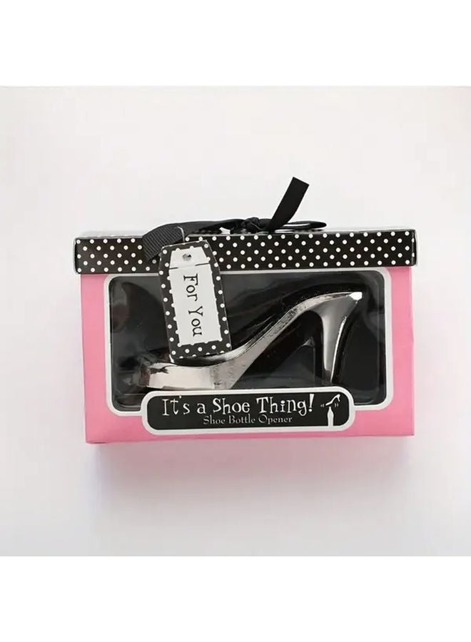 Silvery High Heel Shaped Metal Bottle Opener Creative Barware Tool For Weddings Camping Household - Image 5