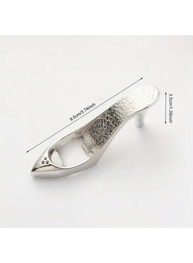 Silvery High Heel Shaped Metal Bottle Opener Creative Barware Tool For Weddings Camping Household - Image 4