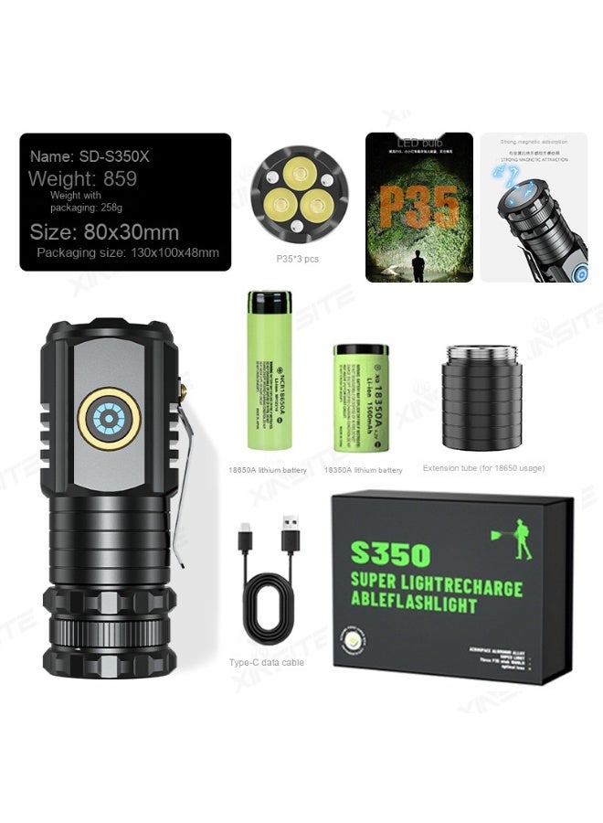 Outdoor Super Bright Flashlight - Mini Type-C Rechargeable Powerhouse 