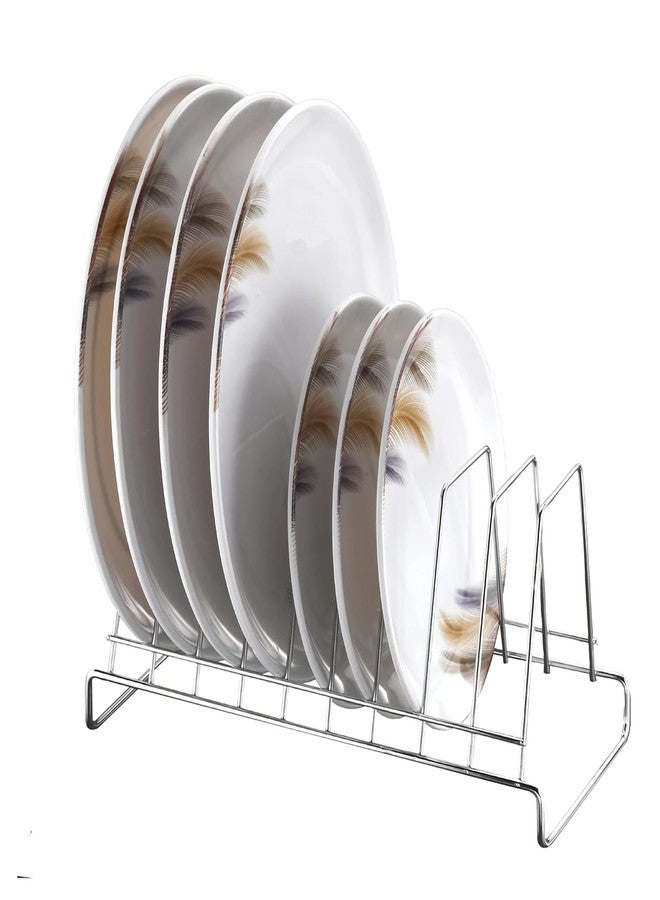 STANDIFY Stainless Steel Plate Stand Dish Rack Lid Holder Kitchen Rack Kitchen Organizer (Small) - Image 5
