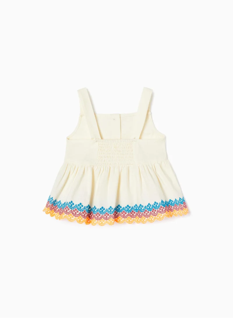 Zippy Zippy Strappy Top In Cotton And Linen For Girls