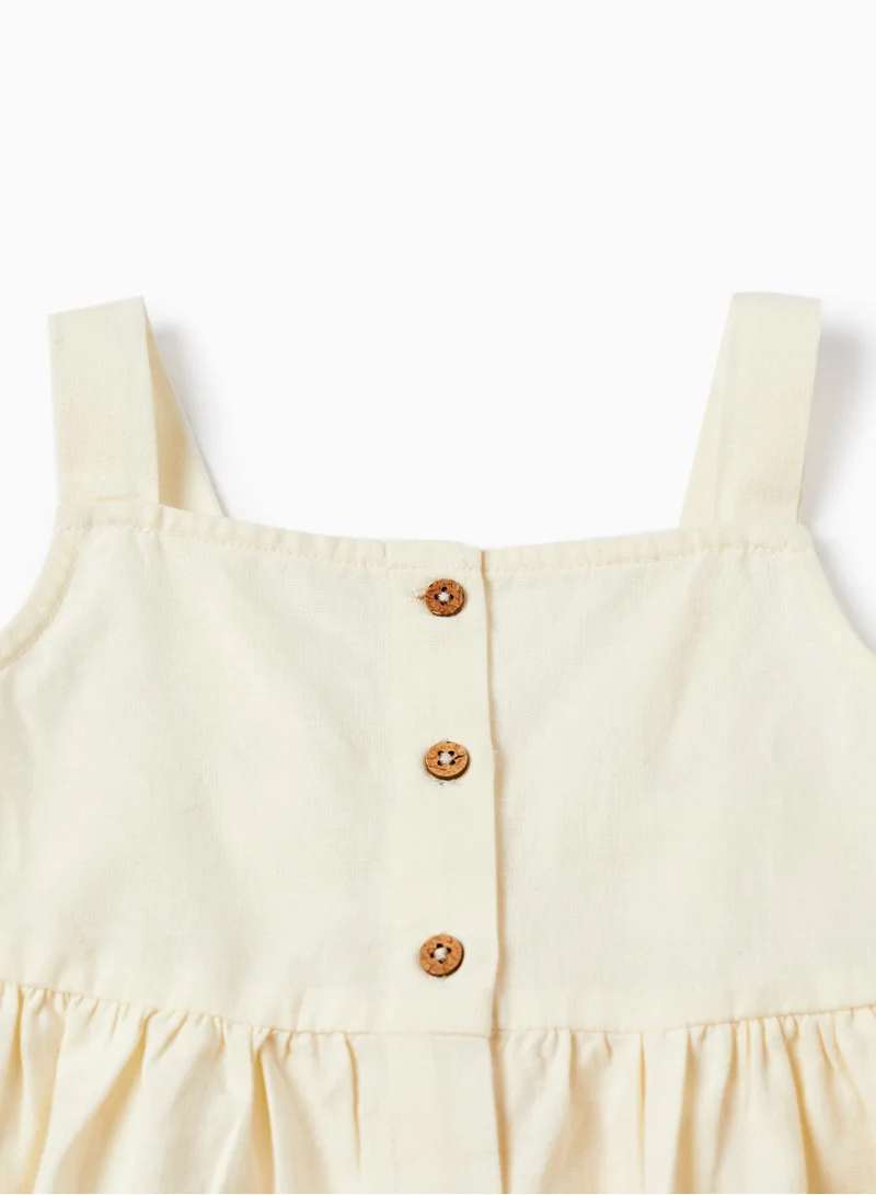 Zippy Zippy Strappy Top In Cotton And Linen For Girls