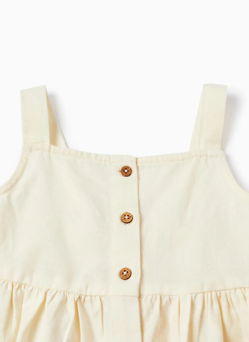 Zippy Zippy Strappy Top In Cotton And Linen For Girls
