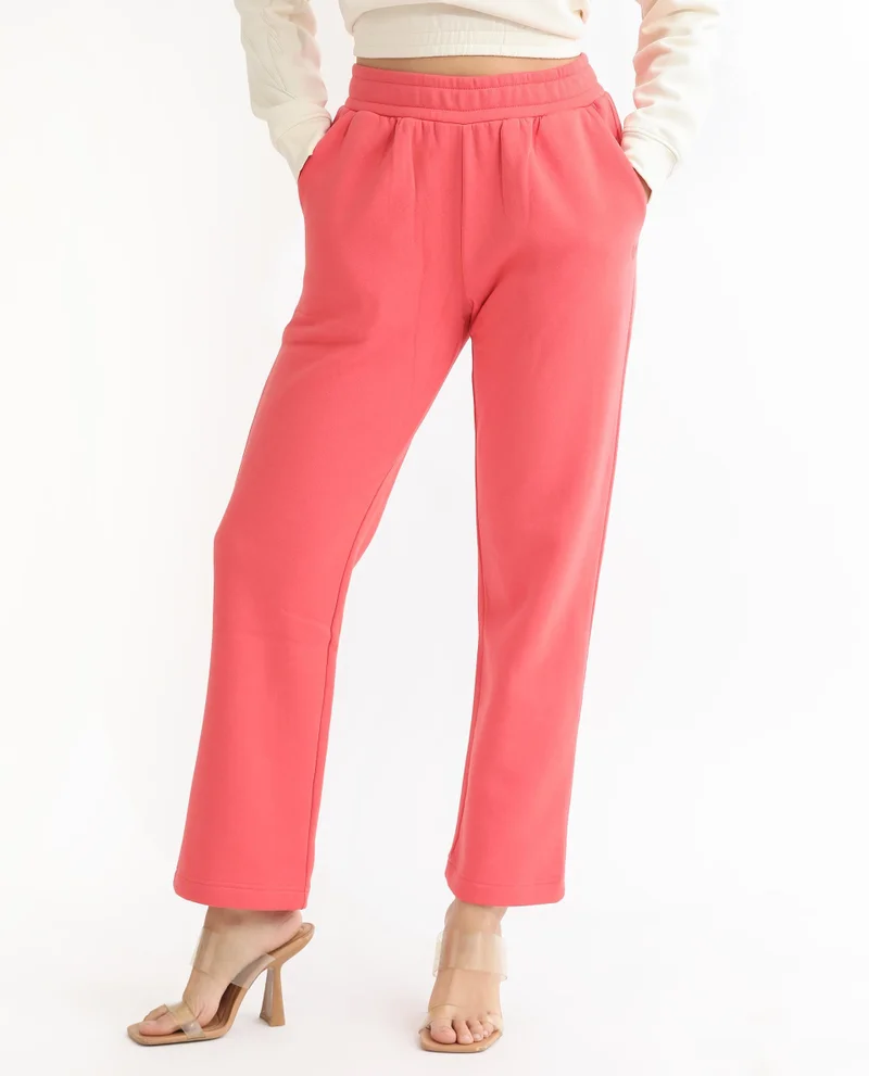 Rareism Women's Ankle-Length Straight Fit Trackpants