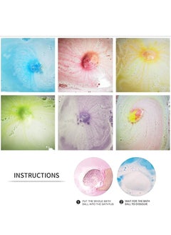 MissTiara 6PCS Bath Bombs Gift Set  6x120g for Kids with Dinosaur Toys Inside Safe Spa Bath Fizz Balls Kit for Girls Boys Assorted  - Image 4