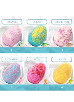 MissTiara 6PCS Bath Bombs Gift Set  6x120g for Kids with Dinosaur Toys Inside Safe Spa Bath Fizz Balls Kit for Girls Boys Assorted  - Image 3