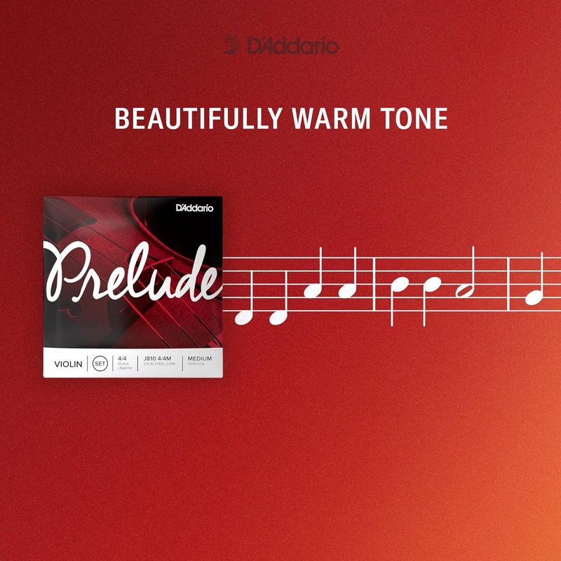 D'Addario مجموعة أوتار كمان د'أداريو بريلود - 1/2 مقياس، توتر متوسط - Image 5